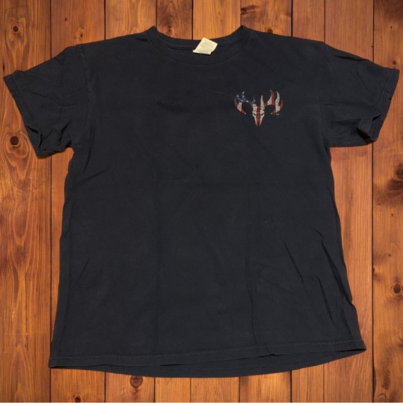 Bone Collector Brand Hunting Logo Shirt Real Tree Skull Stand For Flag Freedom - Picture 1 of 6